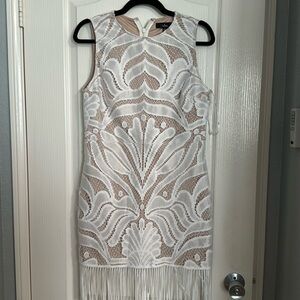 LULU white fringe dress